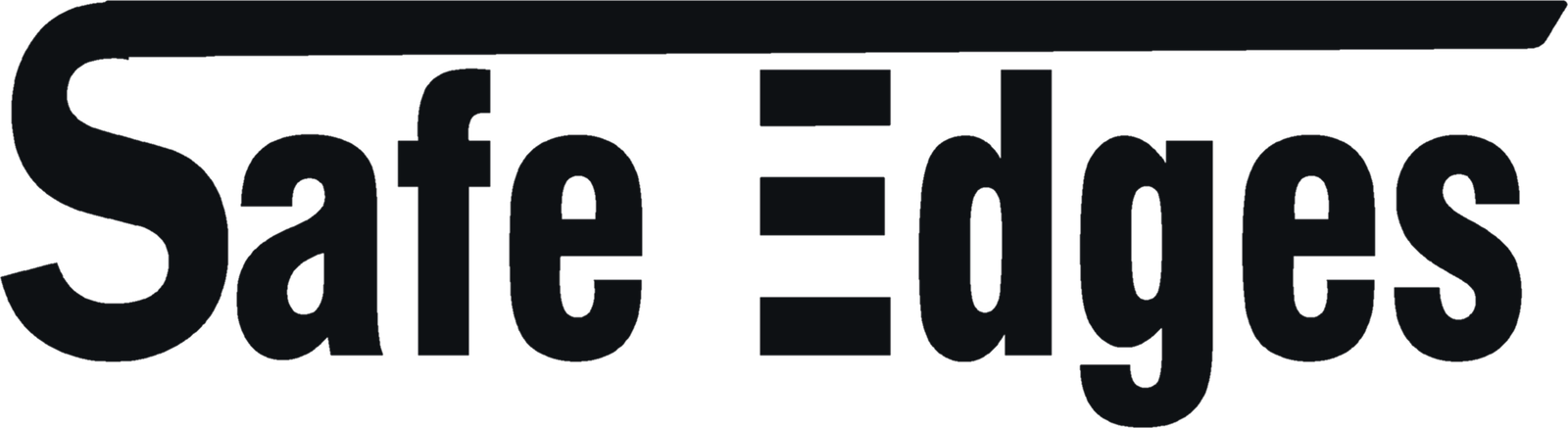 Safe Edges wordmark, mono black